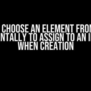 How to Choose an Element from a List Incrementally to Assign to an Instance when Creation